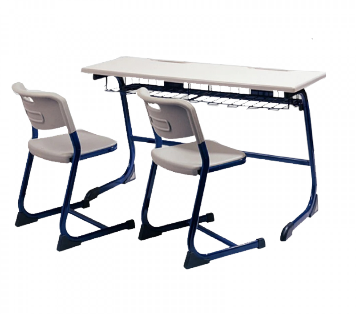 Single Desk and Chair (25mm Injection molded Table top and Blow molded double layered Seat and Back) Grade 1-3