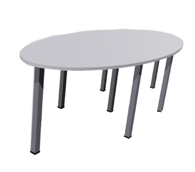 Wooden Cafeteria Oval Table