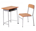 Single seater desk and chair with metal frame MDF for top seat and back